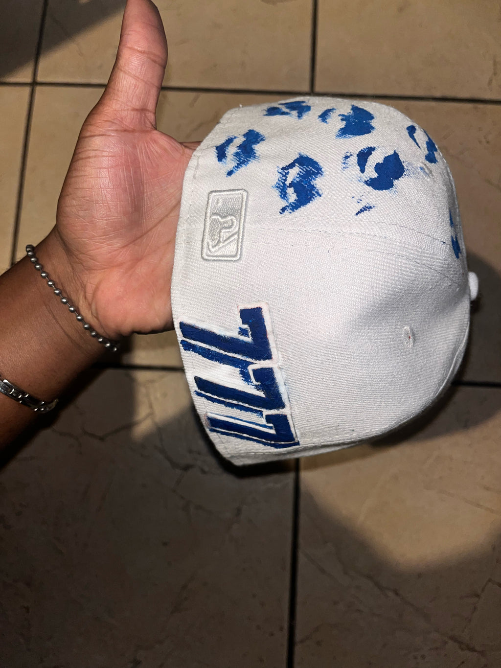 L.A. KISS Custom Blu, 777 texture 🪡🧵, Kiss Hat